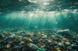 Underwater ocean trash
