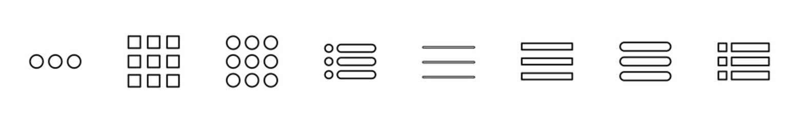 Menu Icon set. web menu icon. hamburger menu symbol
