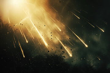 Wall Mural - fireworks in the night sky