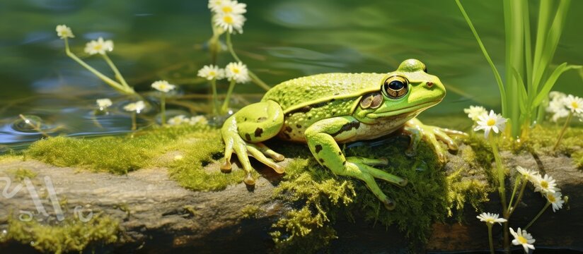 The pool frog is among four amphibian species protected by the UK government's Biodiversity Action Plan.
