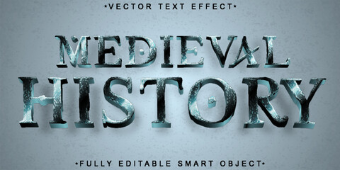 Poster - Medieval History Vector Fully Editable Smart Object Text Effect