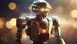 © adobedesigner - Highly detailed robot with artificial intelligence.