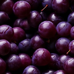 Wall Mural - Fresh and juicy ripe acai berry isolated on a dark purple background   high quality image