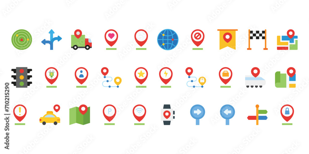 Direction Country Icon Location icon set with flat style simple, direction, map, maps, pin ...