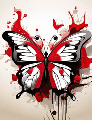 Wall Mural - butterfly illustration