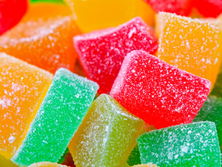 Sticker - jelly candies in a pile of sugar.