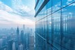 © Jelena - Modern skyscraper with reflective glass facade City skyline in background