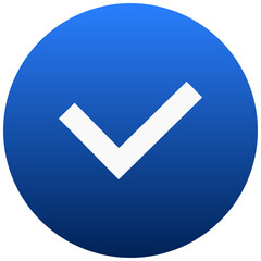 Sticker - checkmark icon on circle background