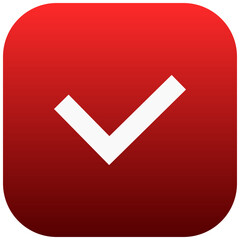 Sticker - check mark icon on square background