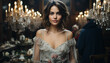 © Jemastock - Young woman in elegant dress, smiling at camera generated by AI