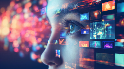 a young person sees an array of media