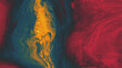 © Graito - Abstract and colorful fluid background with grainy texture. Contemporary liquid modern backdrop. Grunge surreal background for poster, banner, cover, leaflet, catalog, or presentation.