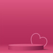 © Azad Mammedli - 3d valentine podium scene for product display or placement. Vector