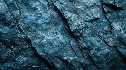 Wall Mural - Rock texture background. dark blue rough mountain surface. textured stone background with space for design