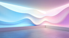 Frosted Glass Wall With Diffused Pastel Backlighting Illustration