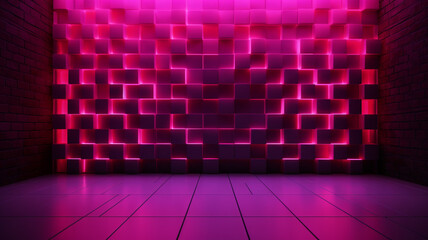 Wall Mural - Gradient Mesh Wall transitioning from tangerine design