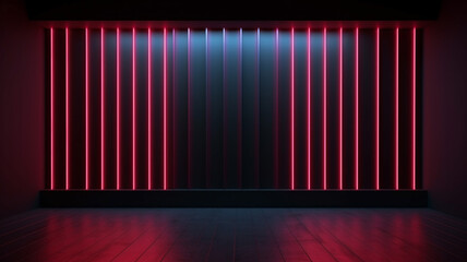 Wall Mural - neon pinstripe wall with neon vertical lines on a wall
