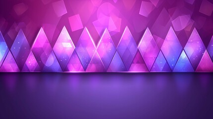 Abstract Geometric Triangular Background in Purple Tones