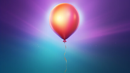 Wall Mural - Amazing shining balloon on a celebration gradient