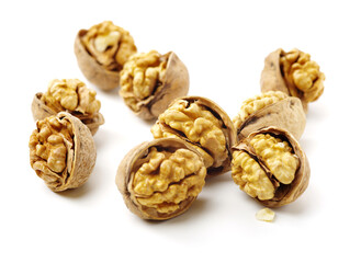 Canvas Print - walnuts on a white background