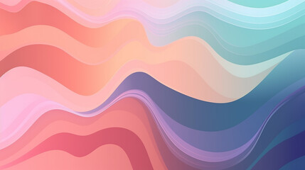 Wall Mural - Colorful abstract background with wavy shapes, Generative AI
