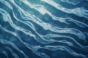 Wall Mural - beautiful blue and white wavy background, generative ai