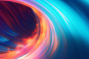 Wall Mural - Colorful abstract background with energetic flowing lines, Generative AI