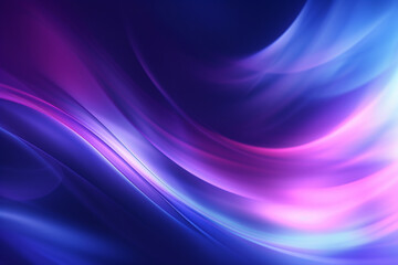 Wall Mural - blue and pink abstract background with waves, futuristic glowing background, generative ai