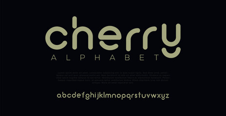 Wall Mural - Cherry Abstract sport modern alphabet fonts. Typography technology electronic sport digital game music future creative font. vector illustration