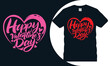 Love in Letters Stylish Valentine's Day T-shirt Typography