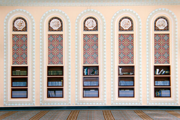 Sticker - Al-Serkal Mosque. Holy Quran ( Kuran ) books. Islamic symbol. Phnom Penh. Cambodia.