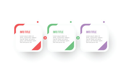 Vector Infographic circle label design template with icons and 3 options or steps.