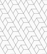 Vector seamless pattern. Repeating geometric diagonally arranged tiles. Modern stylish texture. Linear vector pattern. Vector monochrome background.
