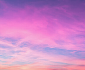 Wall Mural - pink sky and clouds background