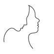 © Borhan - Silhouette of a beautiful woman face. Vector illustration on white background.