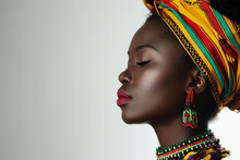 Beautiful African Female Model Wearing Traditional Dress