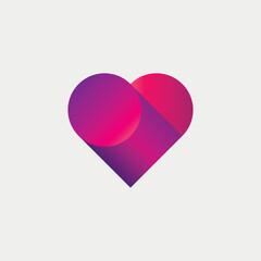 Aufkleber - Heart Logo design vector template. St. Valentine day of love gradient symbol. Cardiology Medical Health care Logotype concept icon.