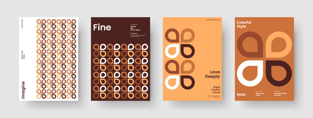 Wall Mural - abstract banner design. geometric book cover layout. isolated brochure template. background. flyer. 