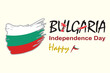 Hand drawn bulgaria independence day illustration