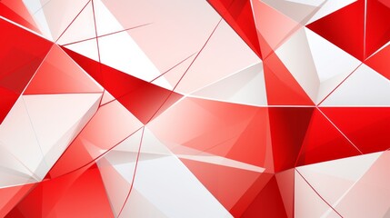 Wall Mural - vibrant red and white geometric abstract background – contemporary design art for creative projects