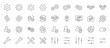 Settings line icon set. Cogwheel, support, wrench, screwdriver, development, config, toolbar, setup minimal vector illustrations. Simple outline signs for application options. Editable Stroke