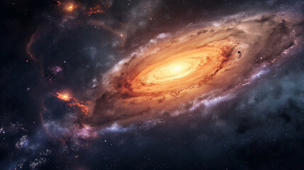 Wall Mural - nebula and galaxies in space. abstract cosmos background