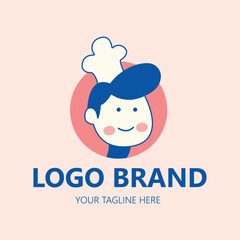 simple concept character food logo suitable for businesses and shops