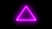 Neon Lights Abstract Motion Animated Background.Neon Lights Looped Animation For Music Videos And Fluid Background.Triangle Neon Lights.