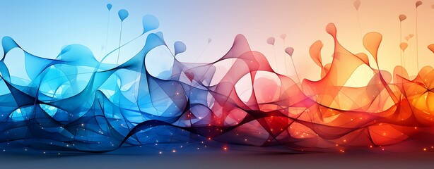 Abstract background of glowing blue mesh or interwoven lines on a dark background