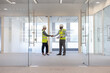 © ReeldealHD images - Businessman shaking hands with relator in new office space