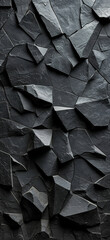 Wall Mural - The black background is made from black pieces of stone