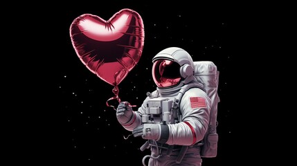 valentine love on an astronaut journey