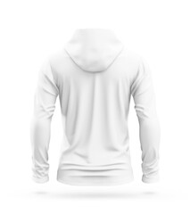 back hooded t-shirt on white background