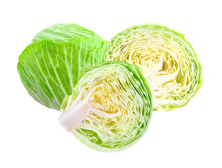 Wall Mural - cabbage  slice isolated on  transparent png